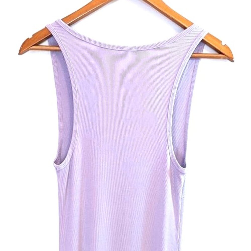 Wilfred Free | Aritzia Ribbed Tank Midi Dress in Lilac Purple | Size Small - Picture 7 of 11